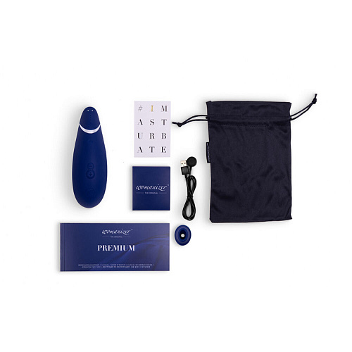 Стимулятор клитора Womanizer Premium синий