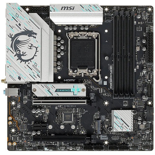 Материнская плата MSI B760M Gaming Plus WiFi B760 Socket-1700 4xDDR5, 4xSATA3, RAID, 2xM.2, 2xPCI-E16x, 4xUSB3.2, 2xDP, 2xHDMI, WiFi, 2.5Glan, mATX УЦЕНКА