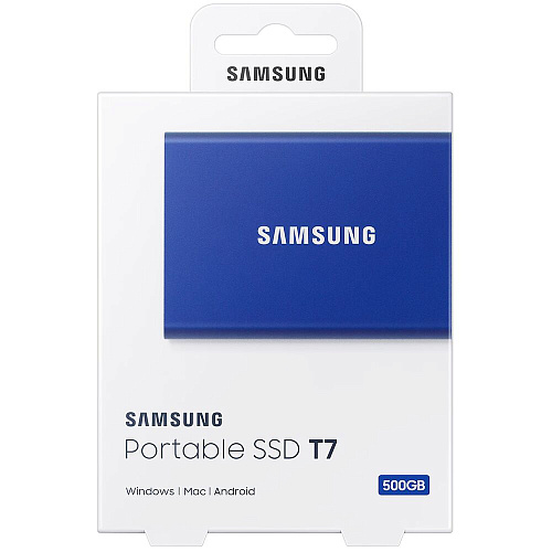 Внешний SSD-накопитель 500Gb Samsung T7 MU-PC500H/WW (SSD) USB 3.2 Type C Синий