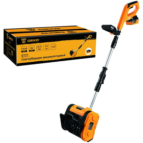 Аккумуляторный снегоуборщик Deko ST21, 20В, 1*4.0Ач 063-4440