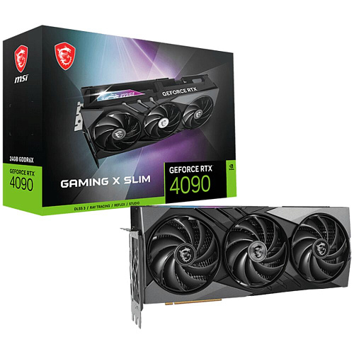 Видеокарта MSI GeForce RTX 4090 24576Mb, Gaming X Slim 24G (RTX 4090 Gaming X Slim 24G) 2xHDMI, 2xDP, Ret