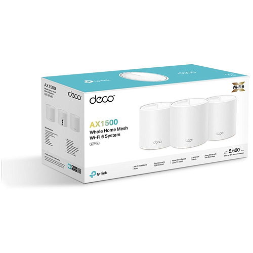 Беспроводной маршрутизатор TP-LINK Whole-Home Mesh Deco X10 Wi-Fi 6 AX1500 2xWAN/LAN (3-pack)