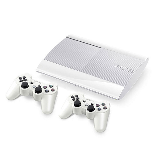 Игровая приставка Sony PS3 Super Slim 500 Gb (CECH-4008CLW) + Дополнительный контроллер белый 