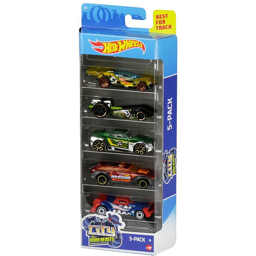 Mattel Hot Wheels 1806/GHP63 Подарочный набор из 5 машинок (City Robo Beasts)