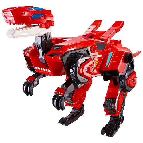 Dinoster Мега-трансформер 4-в-1 Диностер Раптор Трон 3 режима игры УЦЕНКА