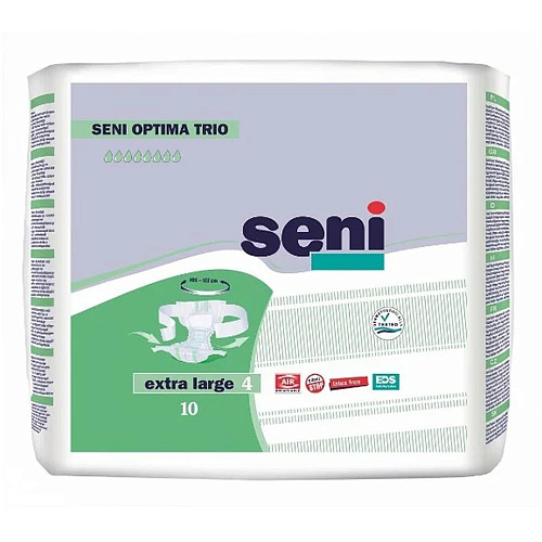 Подгузники для взрослых Seni Optima Trio, 105-155 см., XL (10 шт.)