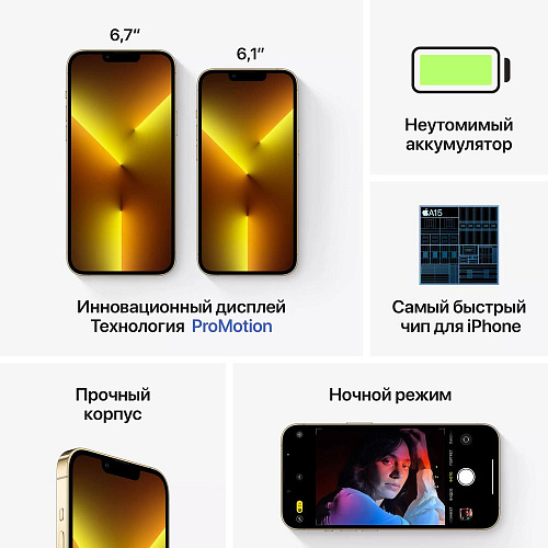 Смартфон Apple iPhone 13 Pro Max 512GB Gold MLMV3RU/A