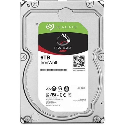 Внутренний жесткий диск 3,5" 6Tb Seagate (ST6000VN001) 256Mb 5400rpm SATA3 IronWolf
