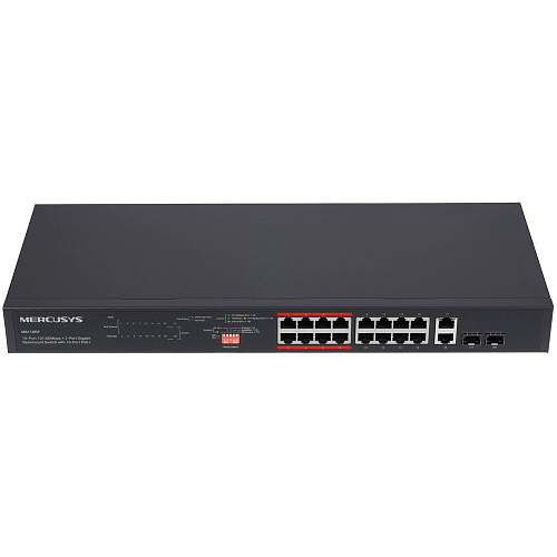 Коммутатор Mercusys MS118CP 16 ports 16 ports PoE+ 10/100Mbps неуправляемый