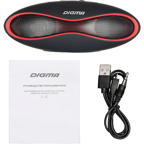 Портативная bluetooth-колонка Digma S-10 Black