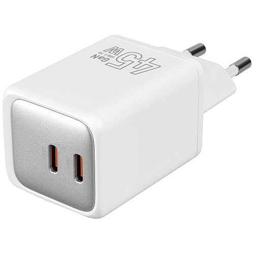 Сетевое зарядное устройство TFN TFN-WC-CC-45W-WH 45W 2xType-C белое