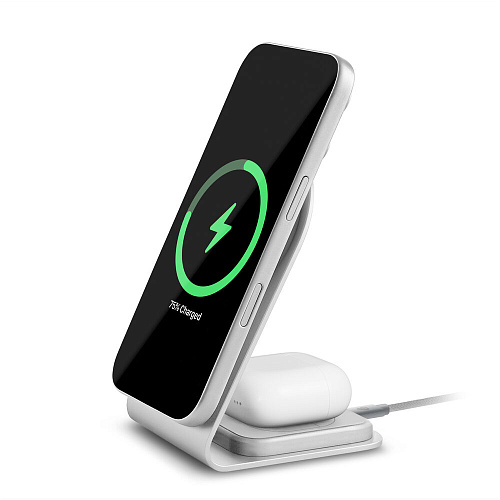 Беспроводная зарядная панель 2 в 1 Для IPhone, Airpods uBear Stellar Dual 20W Silver