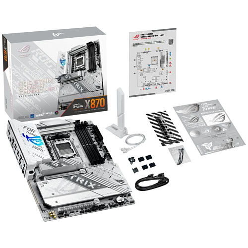 Материнская плата ASUS ROG Strix X870-A Gaming WiFi X870 Socket AM5 4xDDR5, 2xSATA3, RAID, 4xM.2, 2xPCI-E16x, 9xUSB3.2, 3xUSB3.2 Type C, DP, HDMI, WiFi, 2.5Glan, ATX