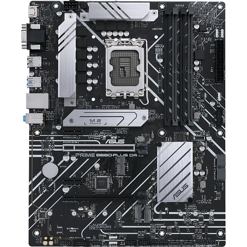 Материнская плата ASUS Prime B660-Plus D4 B660 Socket-1700 4xDDR4, 4xSATA3, RAID, 3xM.2, 2xPCI-E16x, 3xUSB3.2, 1xUSB3.2 Type C, D-Sub, DP, HDMI, 2.5Glan, ATX