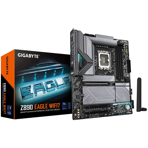 Материнская плата Gigabyte Z890 Eagle WiFi7 Z890 Soc-1851 4xDDR5, 4xSATA3, RAID, 4хM.2, 3xPCI-E16x, 5xUSB3.2, 1xUSB3.2 Type C, DP, WiFi, 2.5Glan, ATX