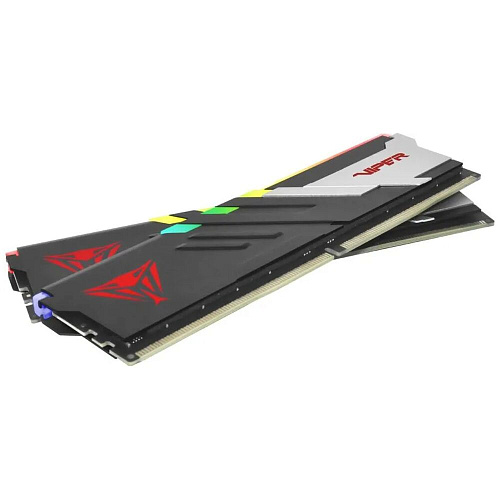 Модуль памяти DIMM 32Gb 2х16Gb DDR5 PC51200 6400MHz Patriot Memory Venom RGB Black (PVVR532G640C32K)
