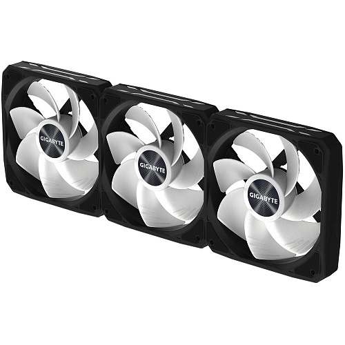 Вентилятор 120x120 Gigabyte 120 ARGB Reverse fan blade PWM 600-2200rpm (3-Pack) Black