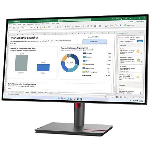 Монитор 27" Lenovo ThinkVision P27h-30 IPS 2560x1440 4ms HDMI, DisplayPort, USB Type-C