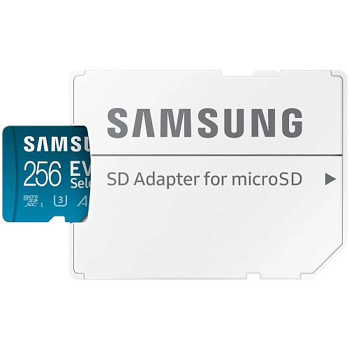 Карта памяти Micro SecureDigital 256Gb SDXC Samsung Evo Select class10 UHS-I U3 (MB-ME256KA)