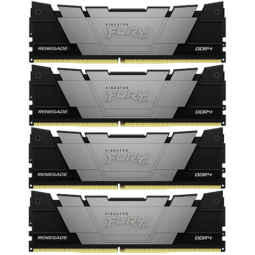 Модуль памяти DIMM 128Gb 4х32Gb DDR4 PC25600 3200MHz Kingston Fury Renegade Black (KF432C16RB2K4/128)