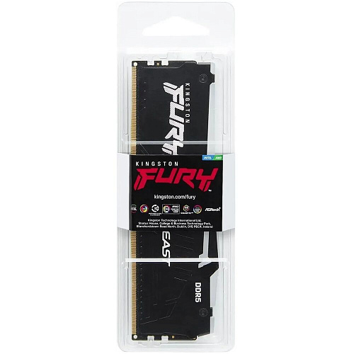 Модуль памяти DIMM 16Gb DDR5 PC44800 5600MHz Kingston Fury Beast RGB Black (KF556C40BBA-16)