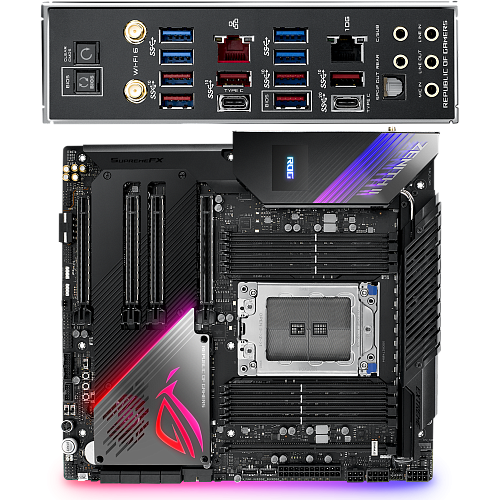 Материнская плата ASUS ROG Zenith II Extreme TRX40 Socket sTRX4 8xDDR4, 8xSATA3, RAID, 3xM.2, 4xPCI-E16x, 5xUSB3.2, 1xUSB3.2, Type C, 802.11ax, 2xGlan, E-ATX Ret