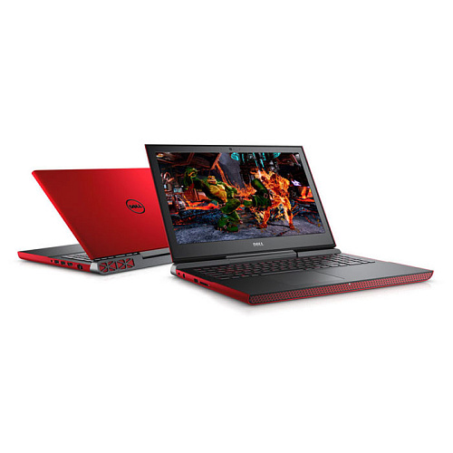 Ноутбук Dell Inspiron 7567 Core i7 7700HQ/16Gb/1Tb+128Gb SSD/NV GTX1050Ti 4Gb/15.6" FullHD/Linux Red
