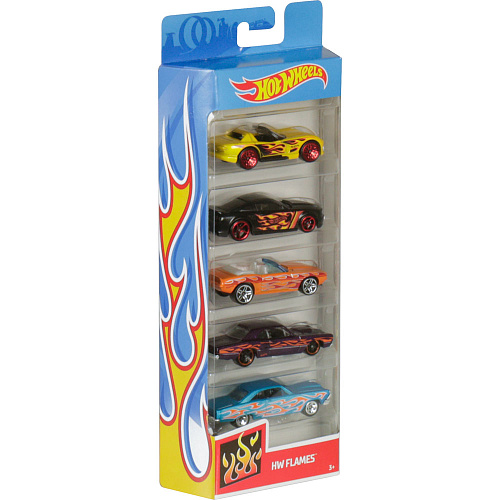 Mattel Hot Wheels 1806/FYL19 Подарочный набор из 5 машинок (HW Flames)