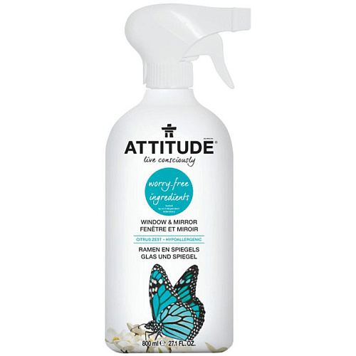 Attitude Спрей  Window & Mirror для стекол и зеркал, 800 мл.