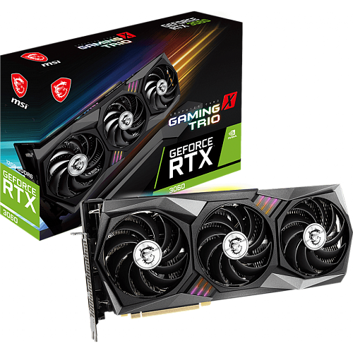 Видеокарта MSI GeForce RTX 3060 12288Mb, Gaming X Trio 12G (RTX 3060 Gaming X Trio 12G) 1xHDMI, 3xDP, Ret