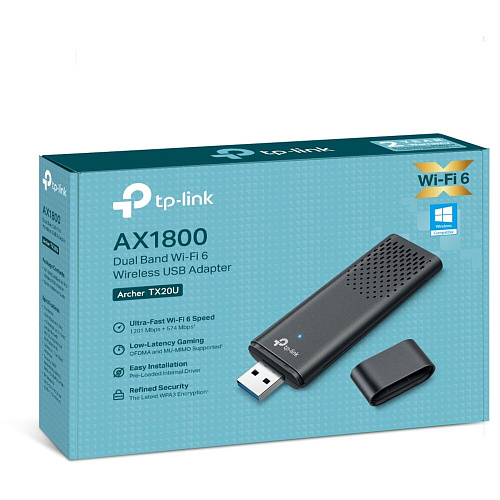 Сетевая карта TP-LINK Archer TX20U  Wi-Fi6  AX1800 USB3.0