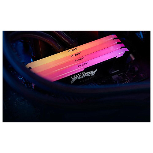 Модуль памяти DIMM 16Gb 2х8Gb DDR4 PC25600 3200MHz Kingston Fury Beast RGB Black (KF432C16BB2AK2/16) УЦЕНКА