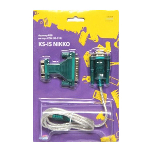 Адаптер USB2.0 - RS-232 + переходник DB25 KS-is (KS-040)