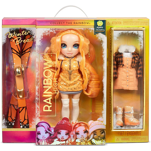 Игровой набор Rainbow High Winter Break Fashion Doll- Poppy Rowan (Orange) 574767