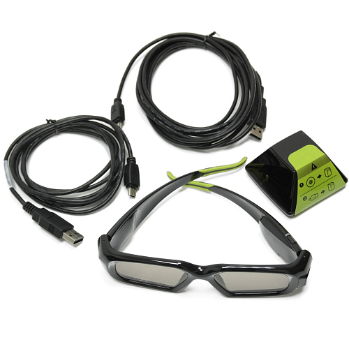 Беспроводные cтереоскопические очки NVIDIA GeForce 3D Vision KIT, USB2.0 Retail