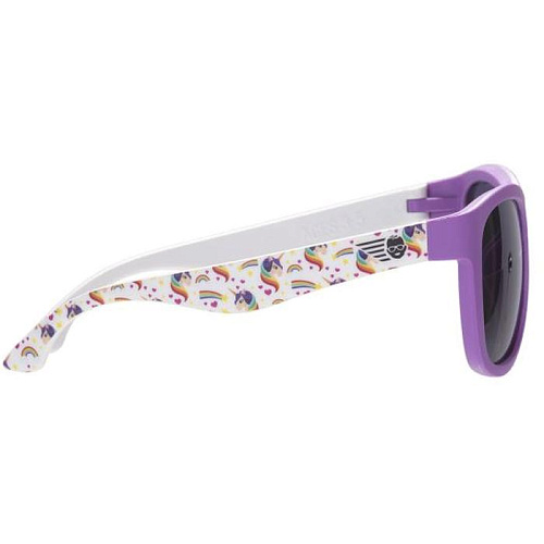 Детские солнцезащитные очки Babiators Printed Navigator. Сны с единорогом (Unicorn Dreams). Дымчатые. Junior (0-2). LTD-047