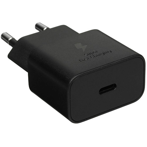 Сетевое зарядное устройство Samsung EP-T2510 25W Type C+ cable, черное