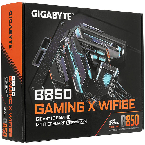 Материнская плата Gigabyte B850 Gaming WIFI6 Socket-AM5 AMD B850 4xDDR5, 4xSATA3, RAID, 3xM.2, 4xPCI-E16x, 4xUSB3.2, 1xUSB3.2 Type C, DP, HDMI, WiFi, Glan ATX