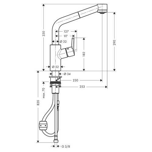 Смеситель для кухни Hansgrohe Talis S 32856000