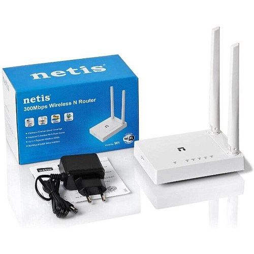 Беспроводной маршрутизатор Netis W1, 802.11n, 300Мбит/с, 2.4ГГц, 2xLAN, 1xWAN