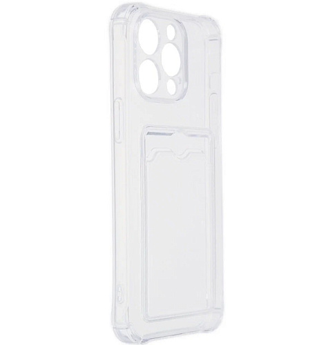 Чехол для Apple iPhone 15 Pro Max Zibelino Silicone Card Holder прозрачный