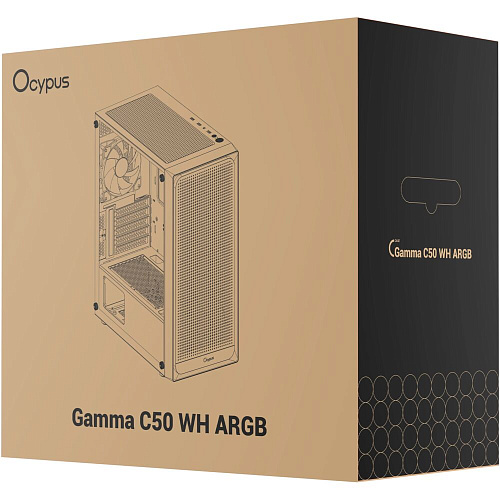 Корпус MicroATX Miditower Ocypus Gamma C50 WH ARGB White