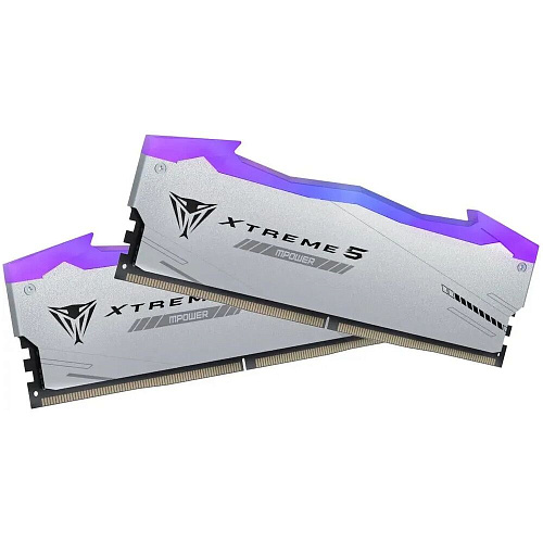 Модуль памяти DIMM 48Gb 2х24Gb DDR5 PC51200 6400MHz Patriot Memory Viper Xtreme 5 RGB Mpower White (PVXR548G64C32KM)