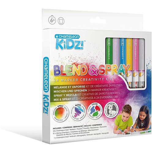 Набор фломастеров-хамелеонов «Blendy pens» (24 шт.) c аэрографом