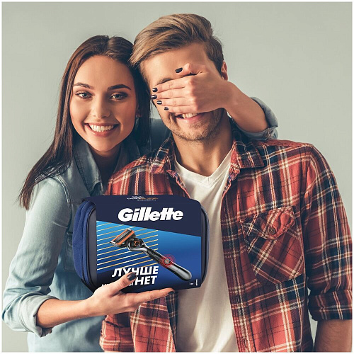 Gillette Подарочный набор (Gillette Станок Proglide Power с 1 сменной кассетой + Косметичка)