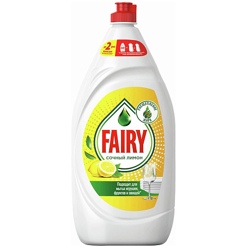 Fairy Средство для мытья посуды Сочный лимон, 1,35 л. 
