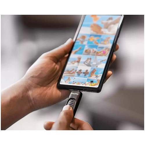 USB Flash накопитель 256GB SanDisk Ultra Slider (SDCZ480-256G-G46) USB-C Черный