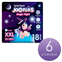 Joonies Трусики Magic Night, XXL (15-20 кг.), 18 шт., 6 упаковок