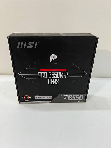 Материнская плата MSI Pro B550M-P GEN3 Socket-AM4 AMD B550 4xDDR4, 4xSATA3, RAID, 1xM.2, 1xPCI-E16x, 4xUSB3.2, D-Sub, DP, HDMI, Glan, mATX УЦЕНКА