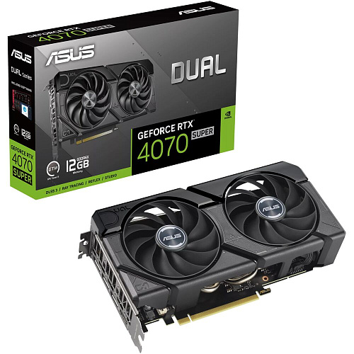 Видеокарта ASUS GeForce RTX 4070 Super 12288Mb, Dual Evo 12G (Dual-RTX4070S-12G-Evo) 1xHDMI, 3xDP, Ret